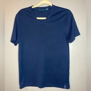 Blue small Perry Ellis short sleeve v neck mens Shirt